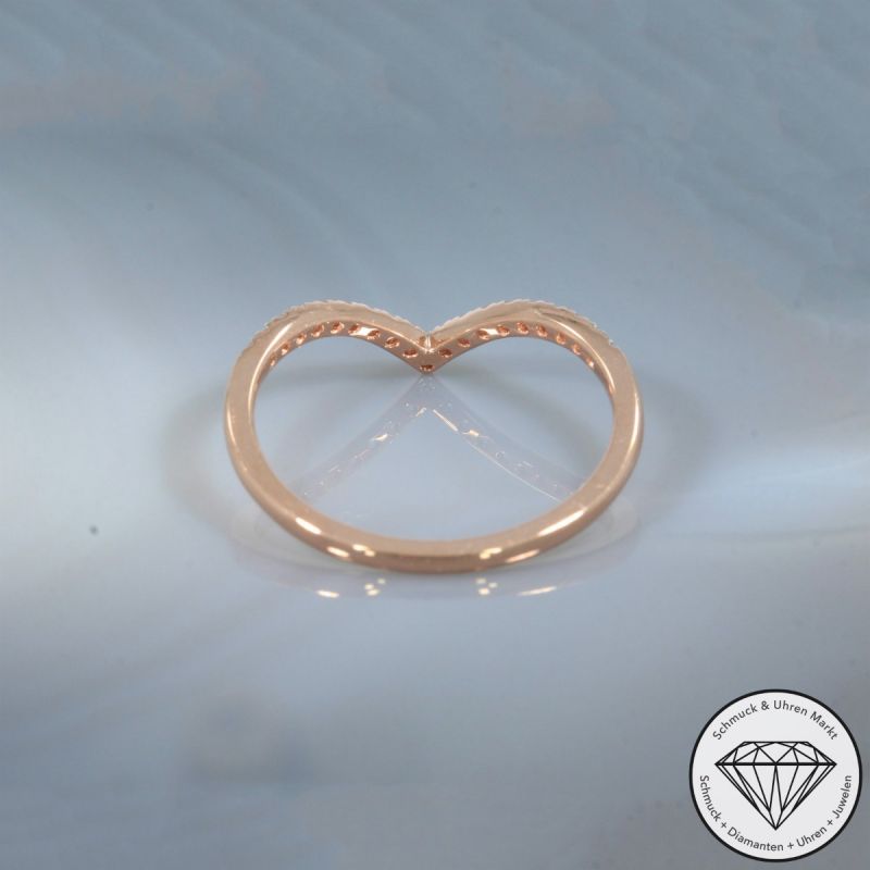 Wert 1430 € Brillant Ring (0,18 carat) in 585er 14 K Roségold - H1934