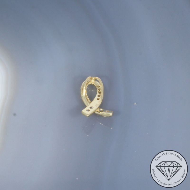 Wert 720 € Brillant Anhänger (0,12 carat) in 585er 14 K Gelbgold - H1940