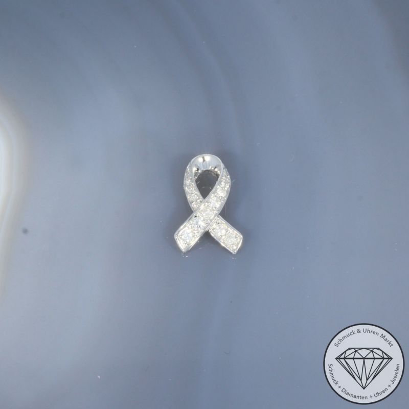 Wert 720 € Brillant Anhänger (0,12 carat) in 585er 14 K Weißgold - H1941