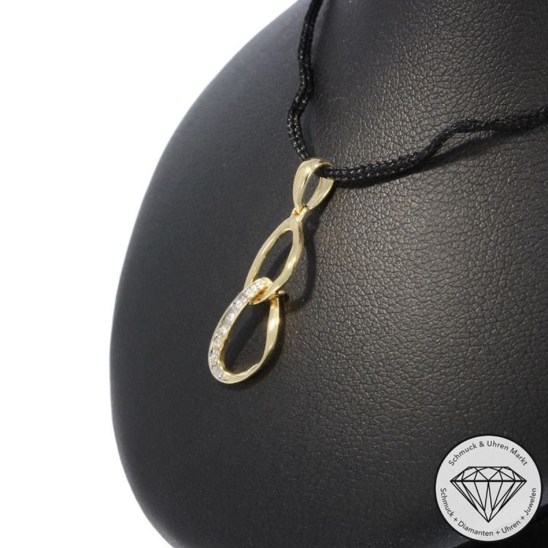 Wert 720 € Brillant Anhänger (0,03 carat) in 585er 14 K Gelbgold - H1952