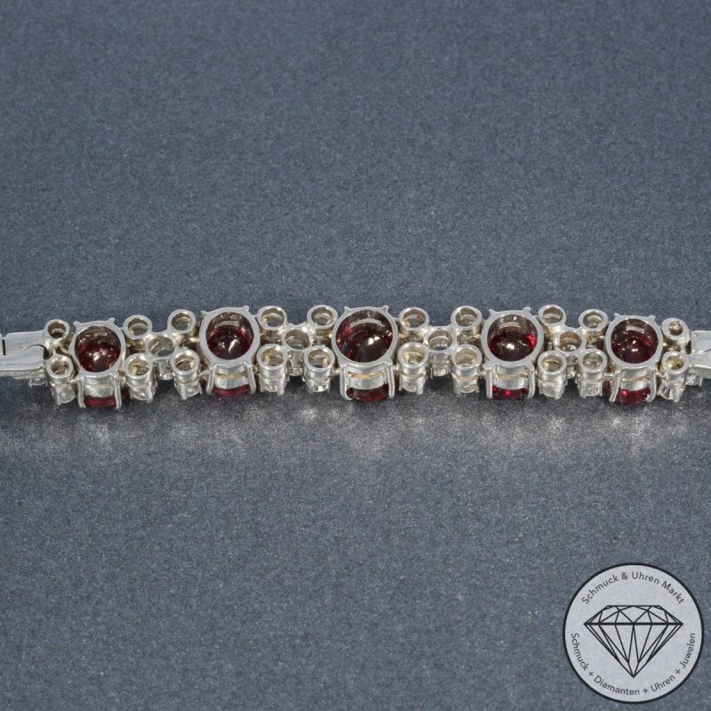 Wert 9650 € Brillant Rubin Armband in 750er 18 K Gelbgold - 104732