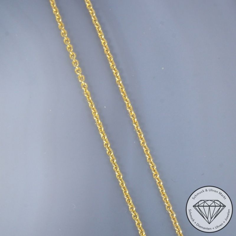 Wert 1890 € Brillant Perl Anhänger & Kette in 585er 14 K Gelbgold - H1927