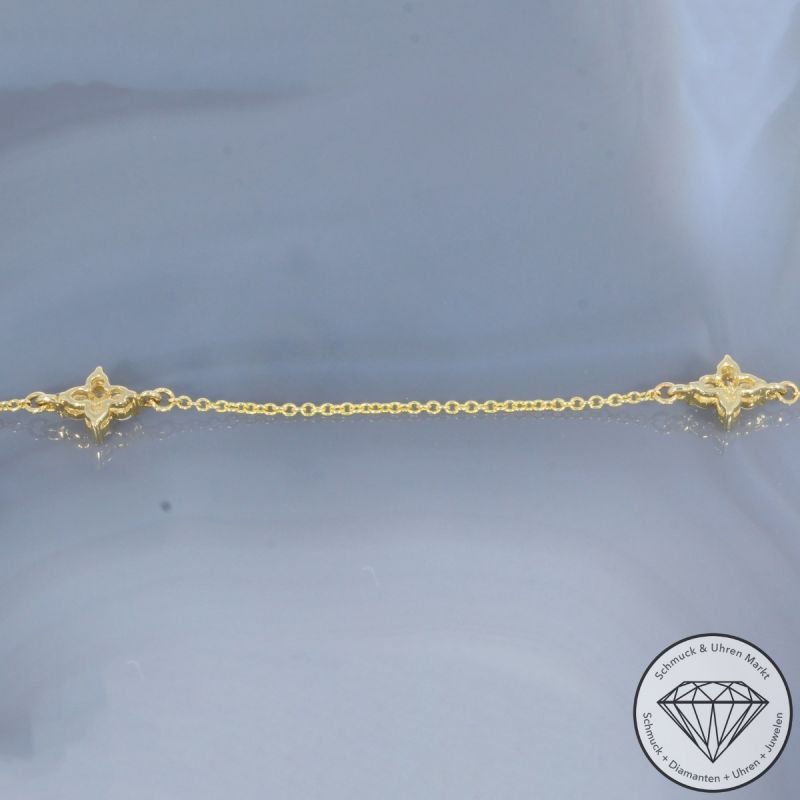 Wert 1430 € Brillant Armband (0,19 carat) in 585er 14 K Gelbgold - H1962