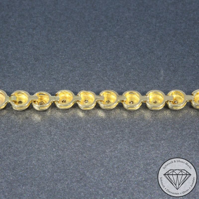 Wert 3290 € Brillant Tennis Armband in 585er 14 K Gelbgold - 104750