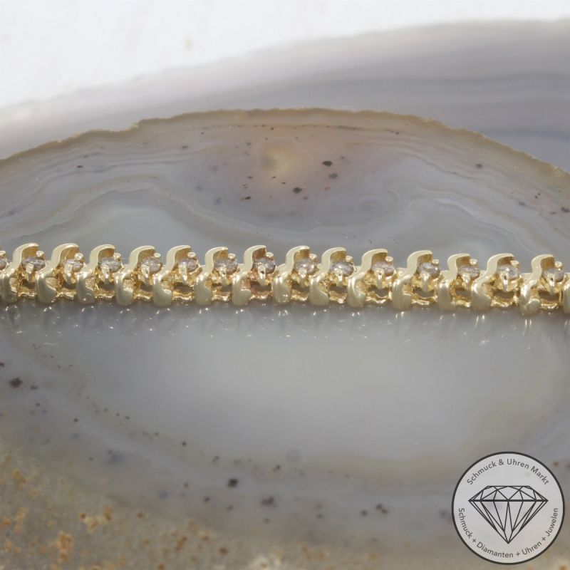 Wert 6990 € Brillant Armband (ca. 1,80 carat) in 585er 14 K Gelbgold - 104752