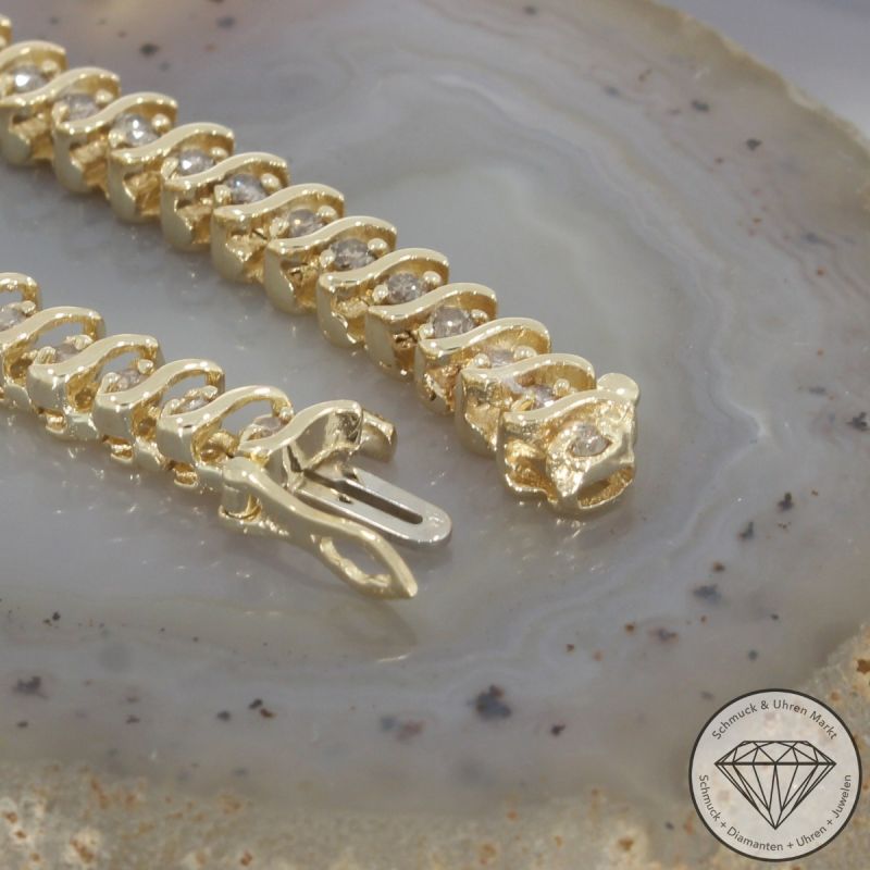 Wert 6990 € Brillant Armband (ca. 1,80 carat) in 585er 14 K Gelbgold - 104752