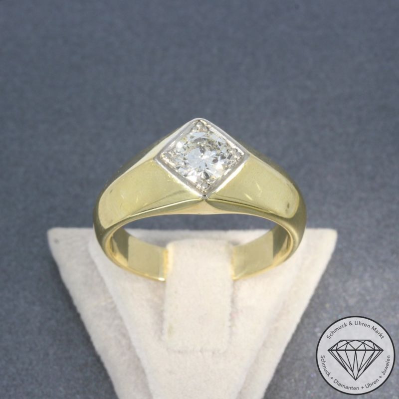 Wert 9650 € Brillant Ring (ca. 1,10 carat) in 585er 14 K Gelbgold - 104795