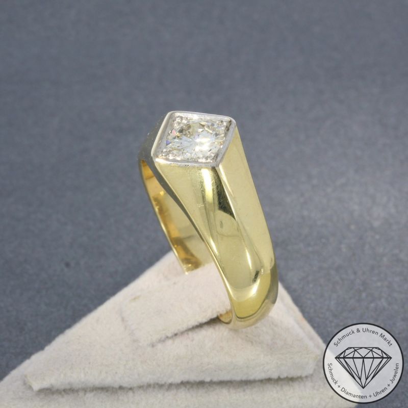 Wert 9650 € Brillant Ring (ca. 1,10 carat) in 585er 14 K Gelbgold - 104795