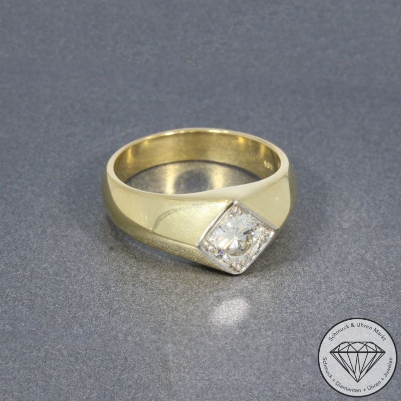 Wert 9650 € Brillant Ring (ca. 1,10 carat) in 585er 14 K Gelbgold - 104795