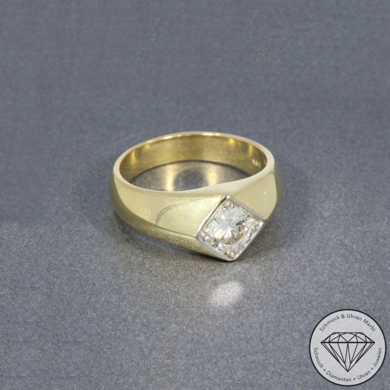 Wert 9650 € Brillant Ring (ca. 1,10 carat) in 585er 14 K Gelbgold - 104795