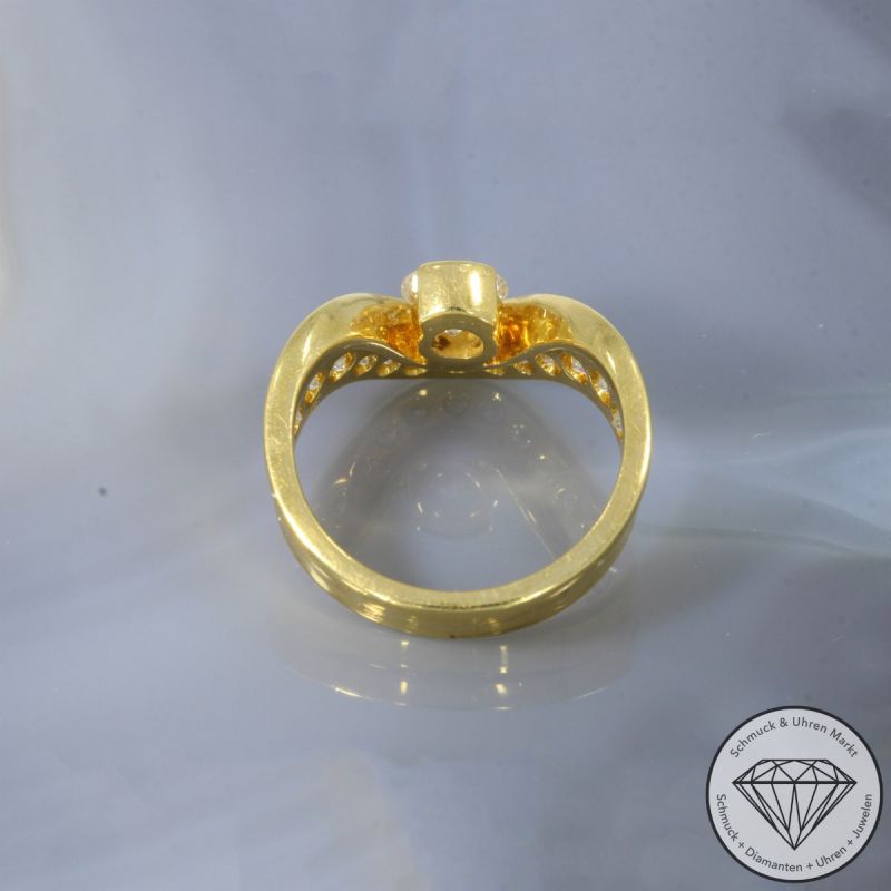 Wert 9290 € Brillant Ring (ca.1,25 carat) in 750er 18 K Gelbgold - 104828