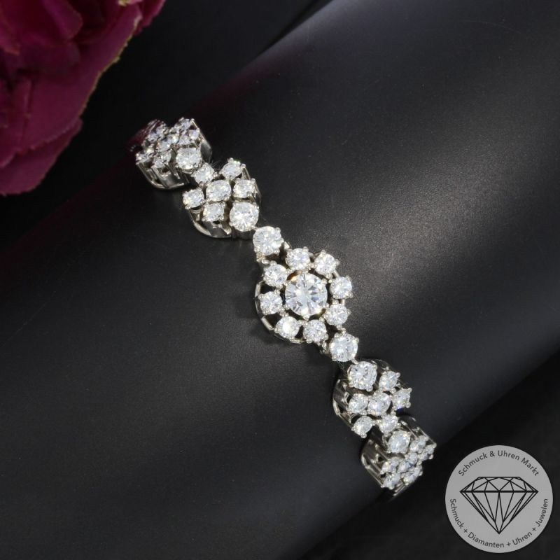 Wert 18900 € Brillant Armband (ca. 3,20 carat) in 750er 18 K Weißgold - 104892