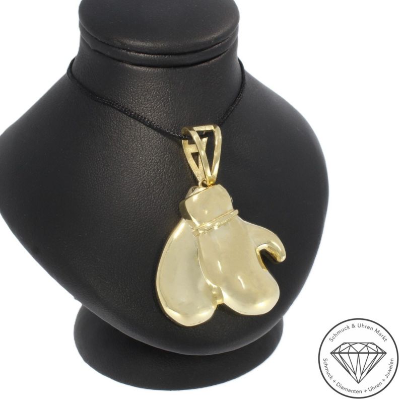 Wert 3190 € Anhänger Boxhandschuh (13,1g) in 585er 14 K Gelbgold - 104905