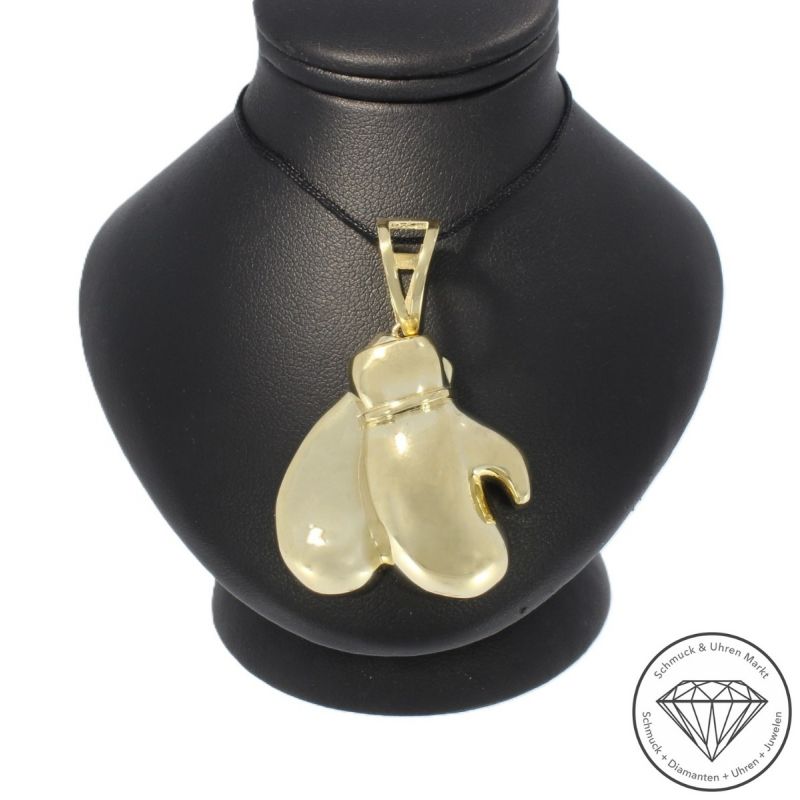 Wert 3190 € Anhänger Boxhandschuh (13,1g) in 585er 14 K Gelbgold - 104905