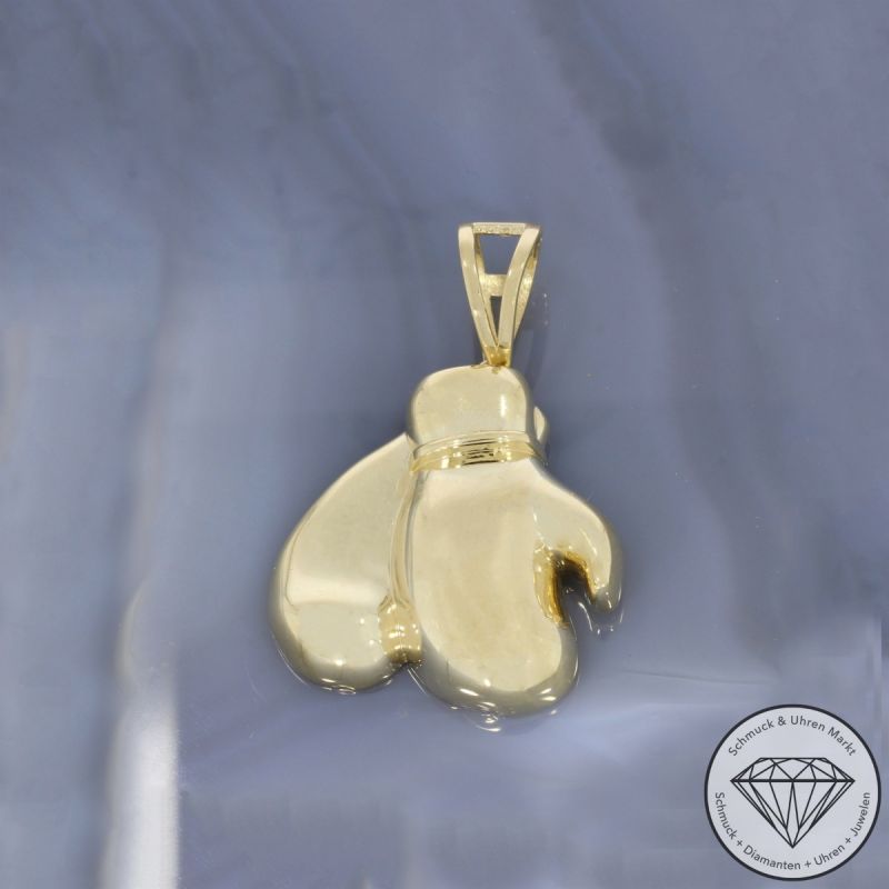 Wert 3190 € Anhänger Boxhandschuh (13,1g) in 585er 14 K Gelbgold - 104905