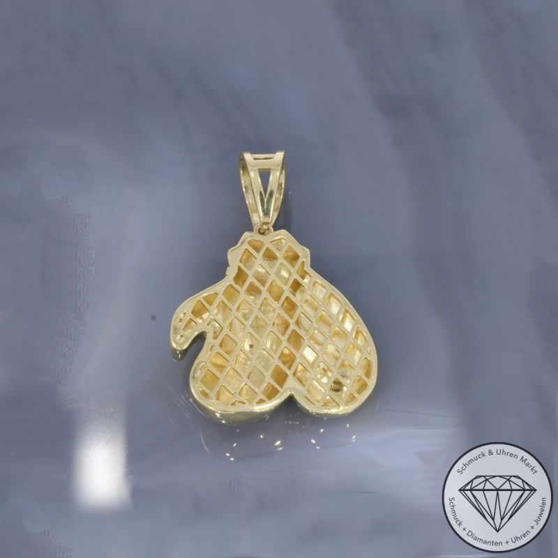 Wert 3190 € Anhänger Boxhandschuh (13,1g) in 585er 14 K Gelbgold - 104905
