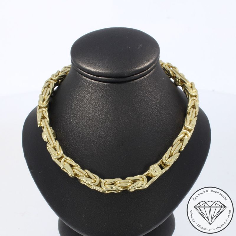 Wert 12190 € Königs Kette mit Medusa Elementen (46,8 Gramm) in 585er 14 K Gelbgold - 104906