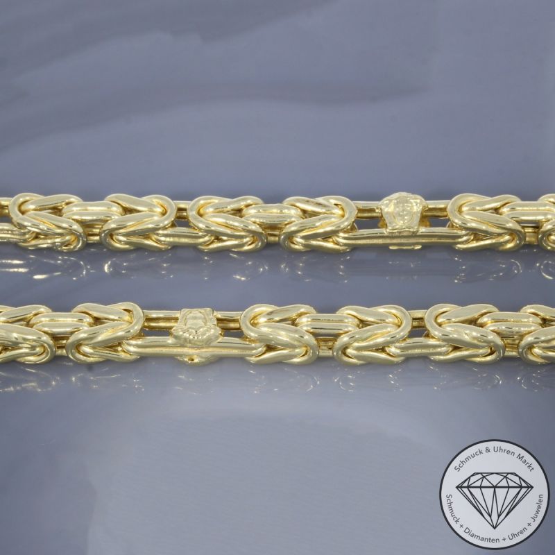 Wert 12190 € Königs Kette mit Medusa Elementen (46,8 Gramm) in 585er 14 K Gelbgold - 104906