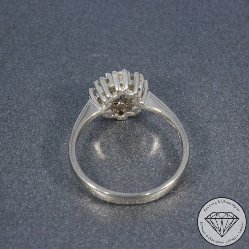 Wert 1990 € Brillant Saphir Ring in 585er 14 K Weißgold - 104908