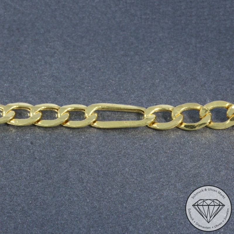 Wert 990 € Figaro Armband 585er/14 Karat Gelb Gold Länge 20,5 cm – 104994