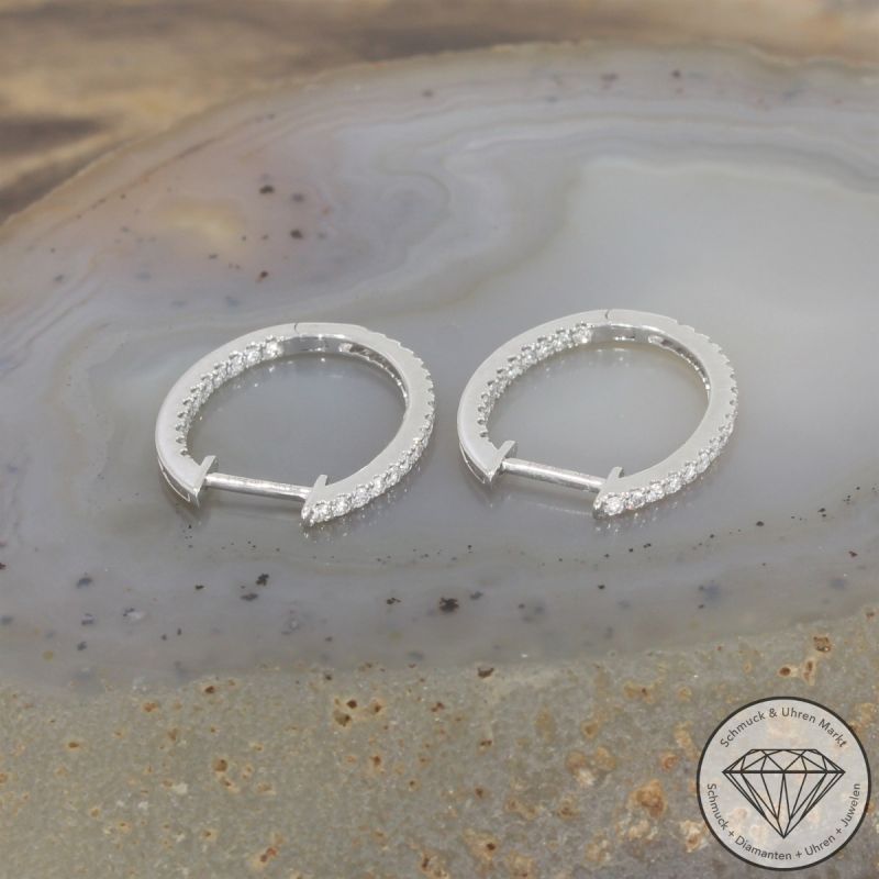 Wert 2750 € Brillant Creolen (0,44 carat) in 750er 18 K Weißgold - 105040