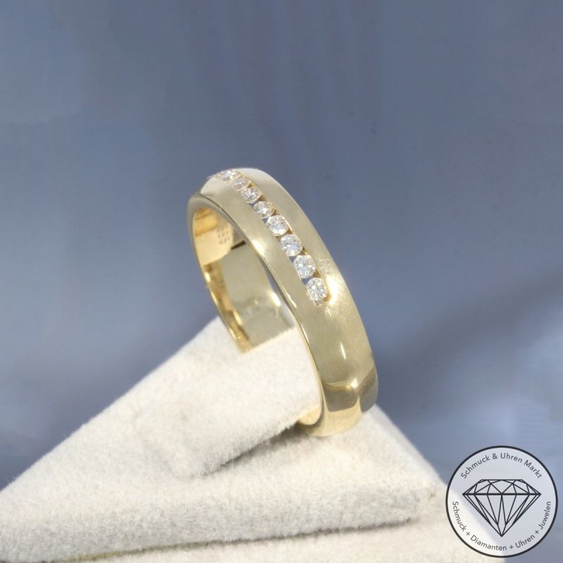 Wert 1150 € CHRIST Brillant Halbmemory Ring (ca. 0,20 carat) in 585er 14 K Gelbgold - 105105