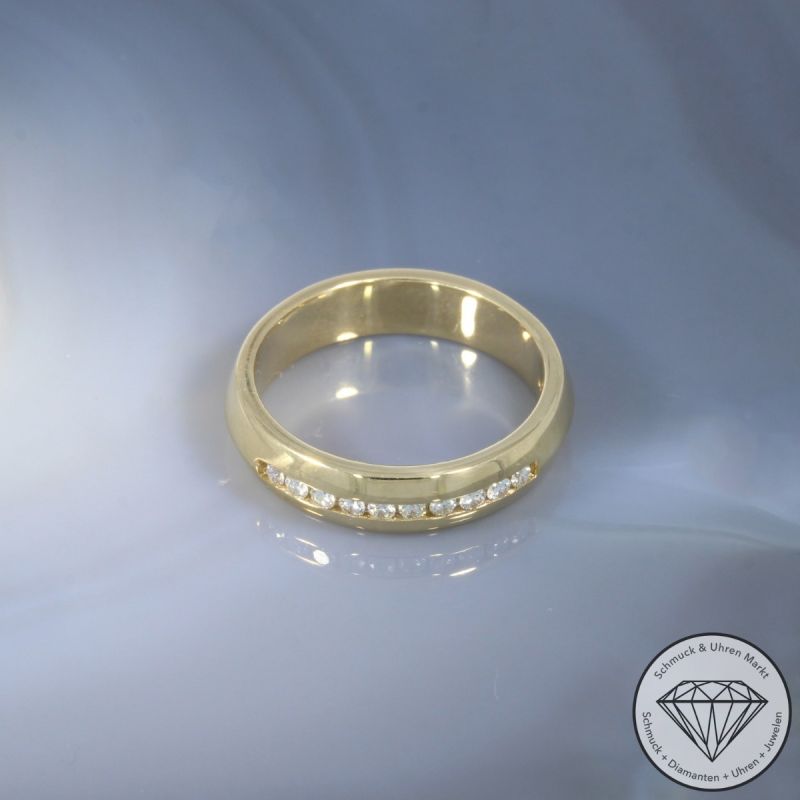 Wert 1150 € CHRIST Brillant Halbmemory Ring (ca. 0,20 carat) in 585er 14 K Gelbgold - 105105