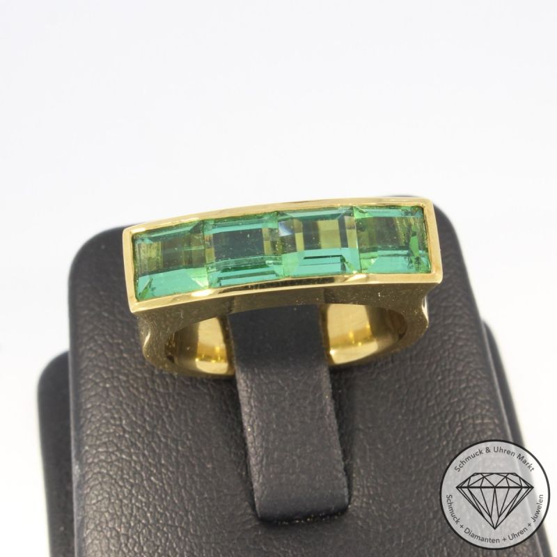 Wert 58000 € Turmalin Set Collier Armband Ring in 750er 18 K Gelbgold - 105196