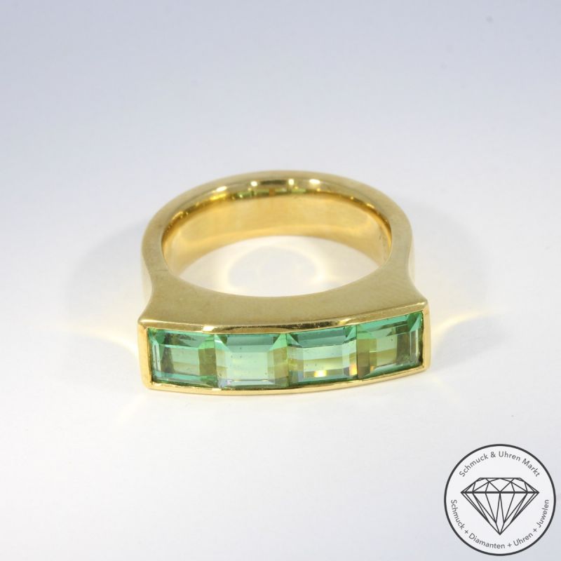 Wert 58000 € Turmalin Set Collier Armband Ring in 750er 18 K Gelbgold - 105196