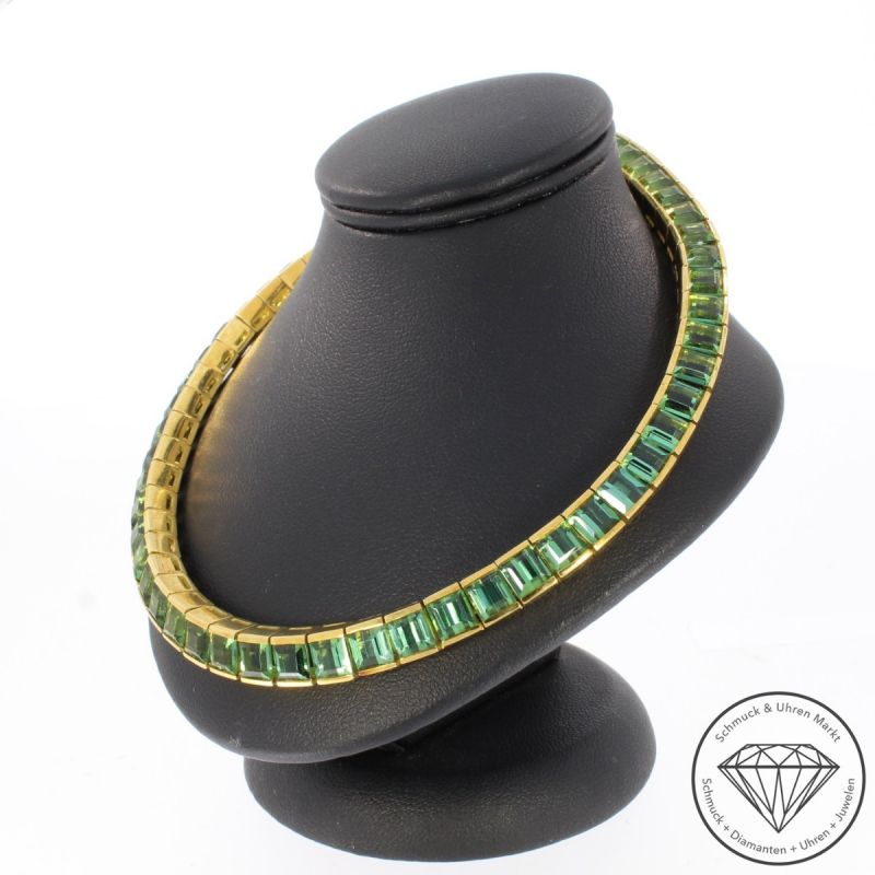 Wert 58000 € Turmalin Set Collier Armband Ring in 750er 18 K Gelbgold - 105196