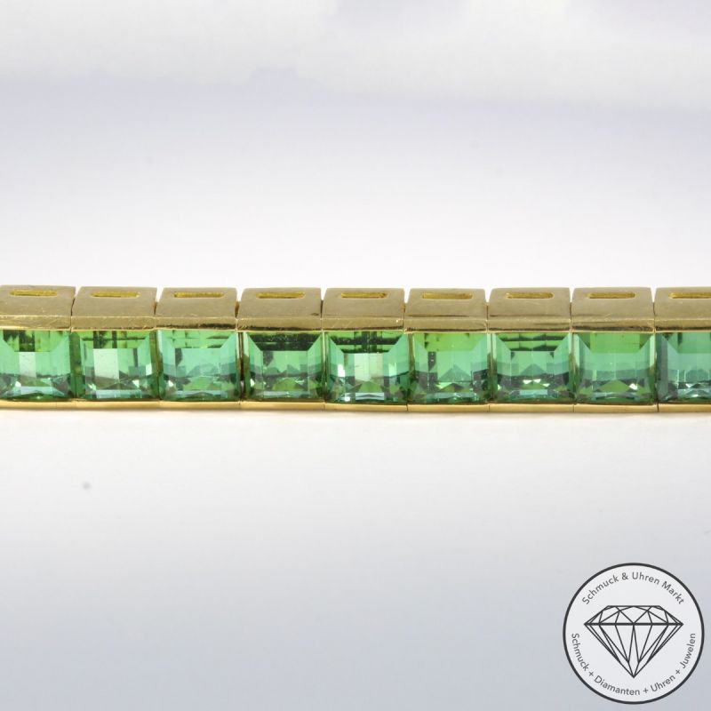 Wert 58000 € Turmalin Set Collier Armband Ring in 750er 18 K Gelbgold - 105196