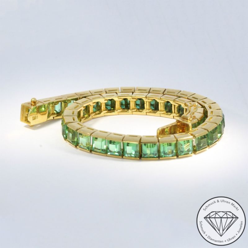 Wert 58000 € Turmalin Set Collier Armband Ring in 750er 18 K Gelbgold - 105196