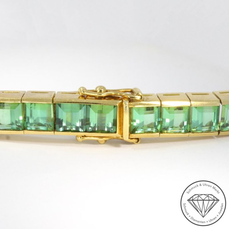 Wert 58000 € Turmalin Set Collier Armband Ring in 750er 18 K Gelbgold - 105196