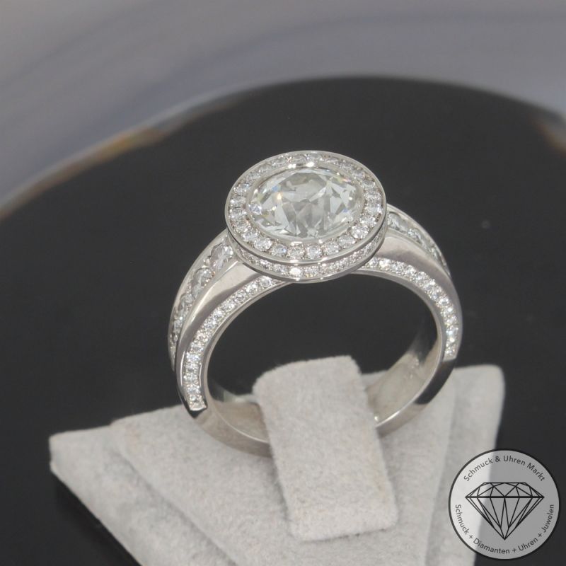 Wert 28.300 € Brillant Diamant Ring in 750er 18 K Weißgold - 105210 
