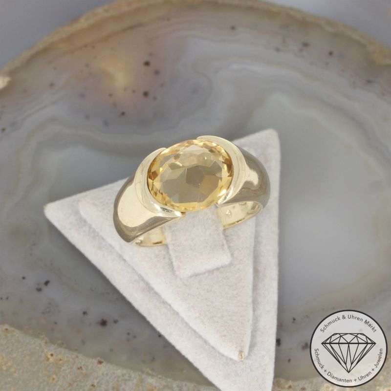 Wert 1550 € Citrin Ring (ca. 3,50 carat) in 585er 14 K Gelbgold - 105218