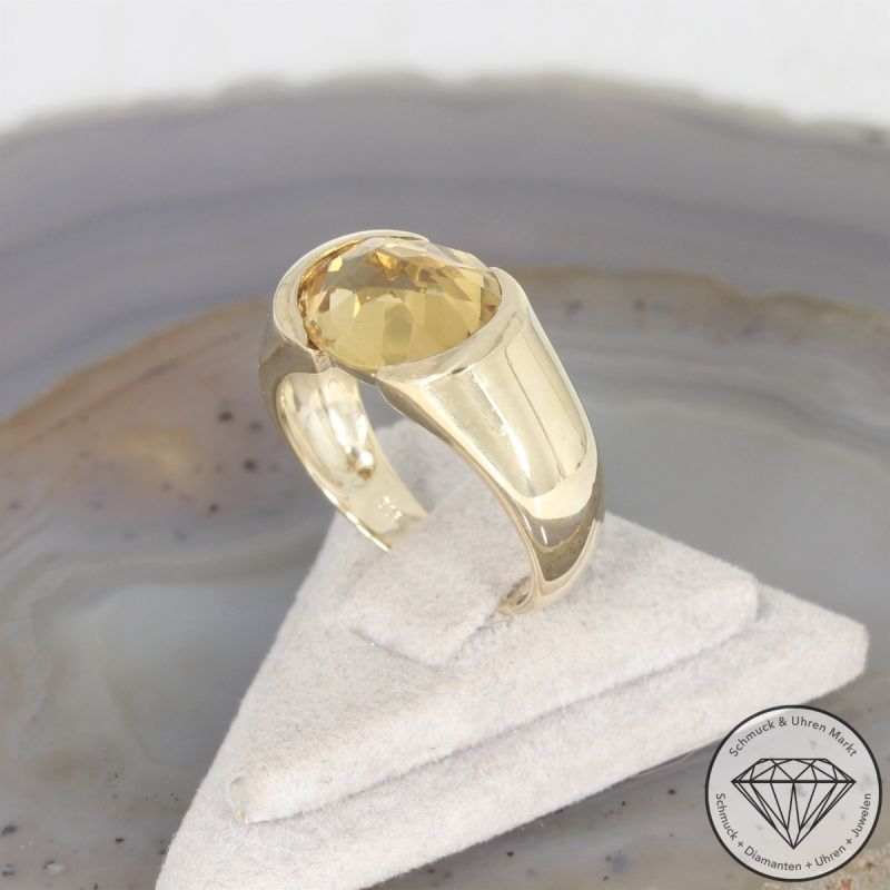 Wert 1550 € Citrin Ring (ca. 3,50 carat) in 585er 14 K Gelbgold - 105218