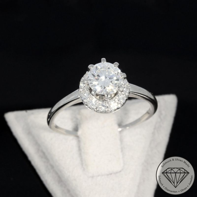 Wert 10990 € Brillant Diamant Ring in 750er 18 K Weißgold - 105219