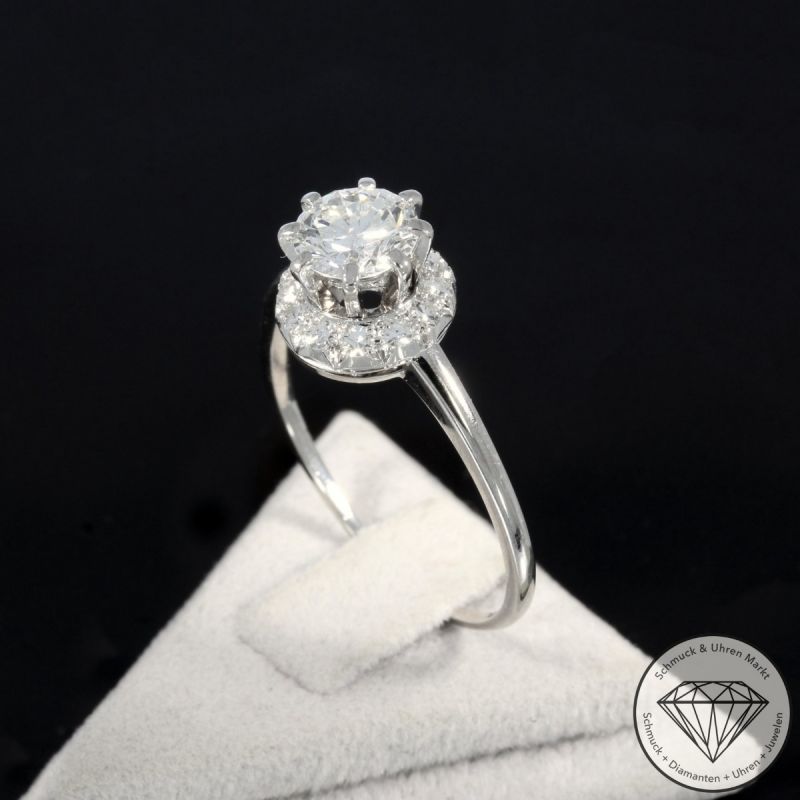 Wert 10990 € Brillant Diamant Ring in 750er 18 K Weißgold - 105219