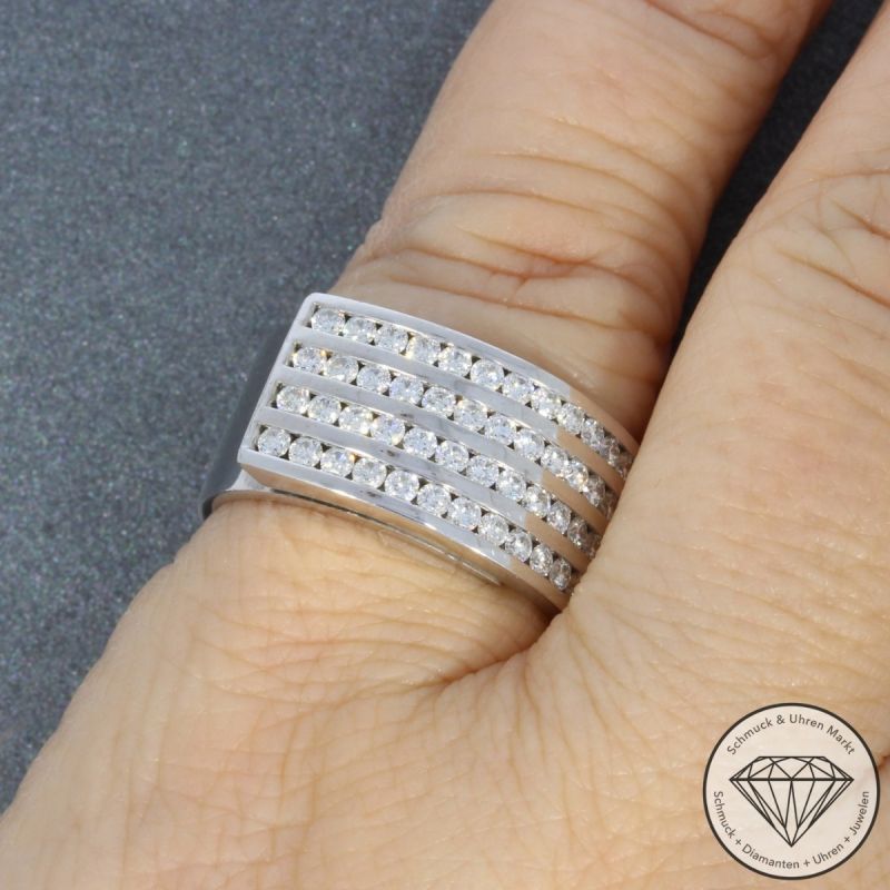 Wert 6990 € Brillant Ring (ca. 0,96 carat) in 750er 18 K Weißgold - 105220