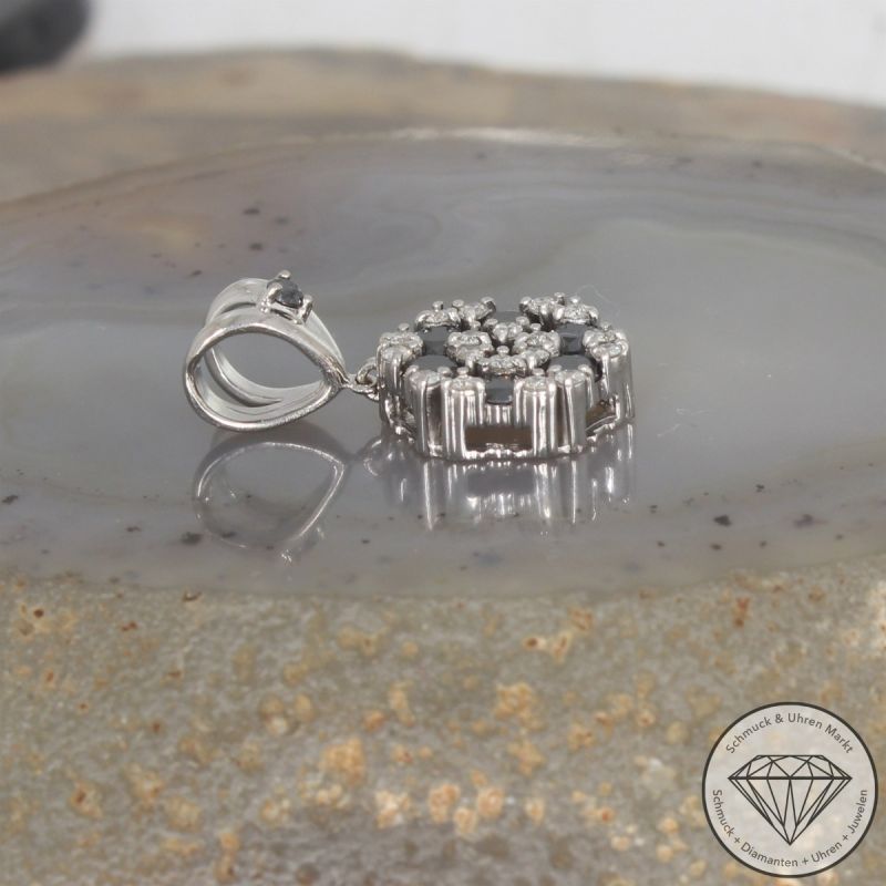 Wert 2300 € Brillant Diamant Anhänger in 750er 18 K Weißgold - 105226