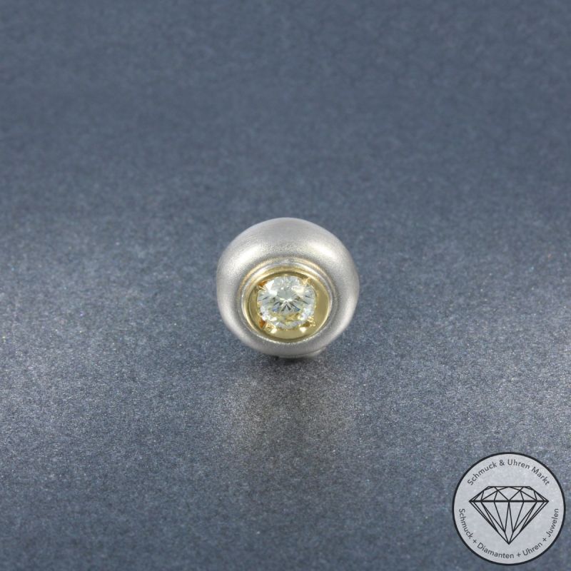Wert 1090 € Bicolor Solitär Brillant Anhänger (ca. 0,25 carat) in 585er 14 K Gold - 105232