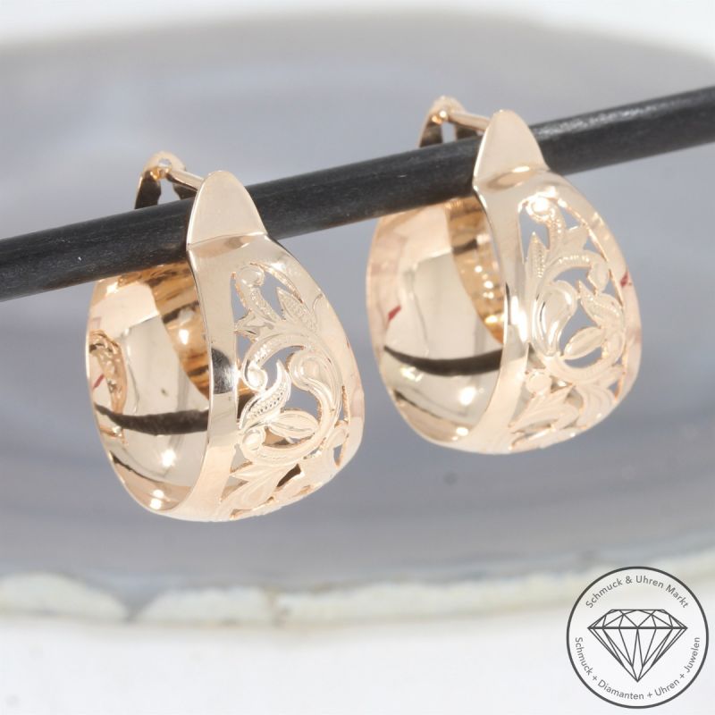 Wert 1750 € Creolen (ca. 7,2 Gramm) in 585er 14 K Roségold - 105268
