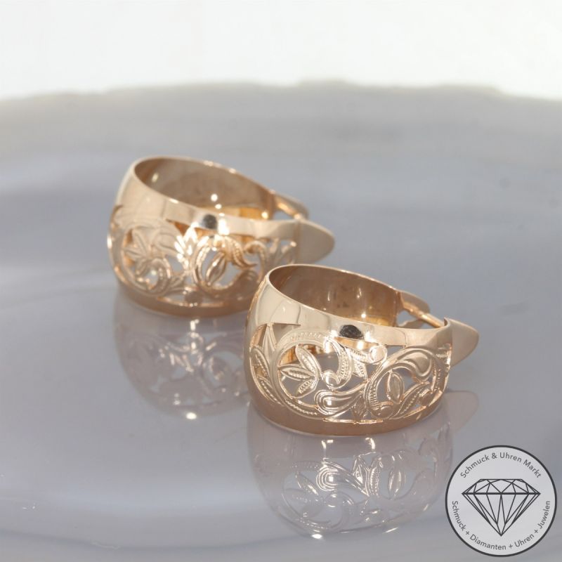 Wert 1750 € Creolen (ca. 7,2 Gramm) in 585er 14 K Roségold - 105268