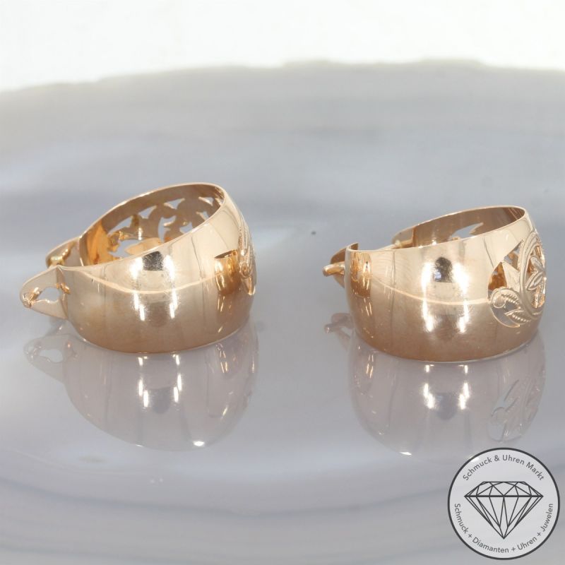 Wert 1750 € Creolen (ca. 7,2 Gramm) in 585er 14 K Roségold - 105268