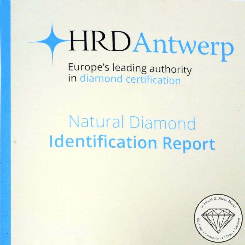 Wert 3690 € Solitär Brillant Anhänger mit Kette (0,50 carat) in 750er 18 K Weißgold HRD - 105343