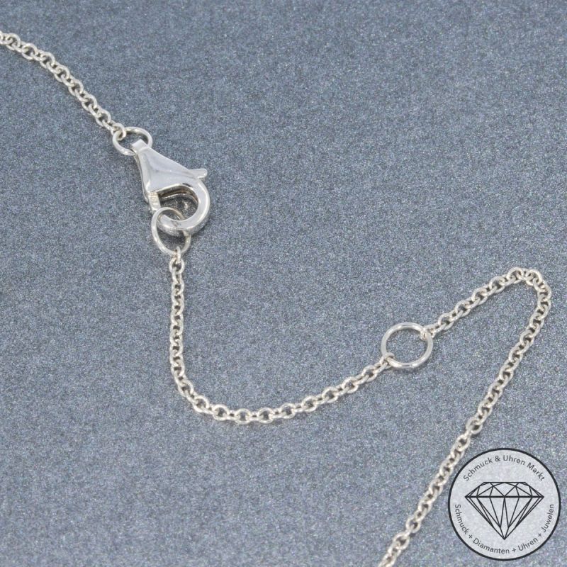 Wert 3690 € Solitär Brillant Anhänger mit Kette (0,50 carat) in 750er 18 K Weißgold HRD - 105343