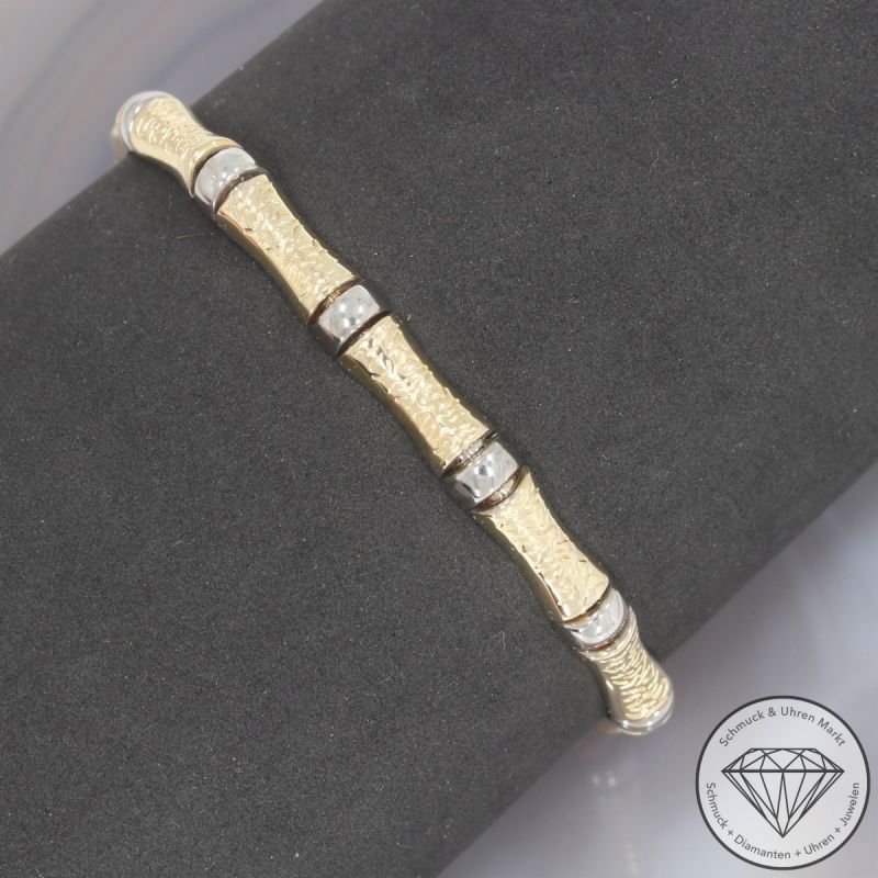 Wert 2690 € Bicolor Armband (14,7 Gramm) in 585er 14 K Gold - 105466