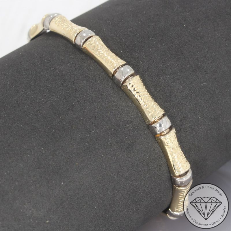 Wert 2690 € Bicolor Armband (14,7 Gramm) in 585er 14 K Gold - 105466