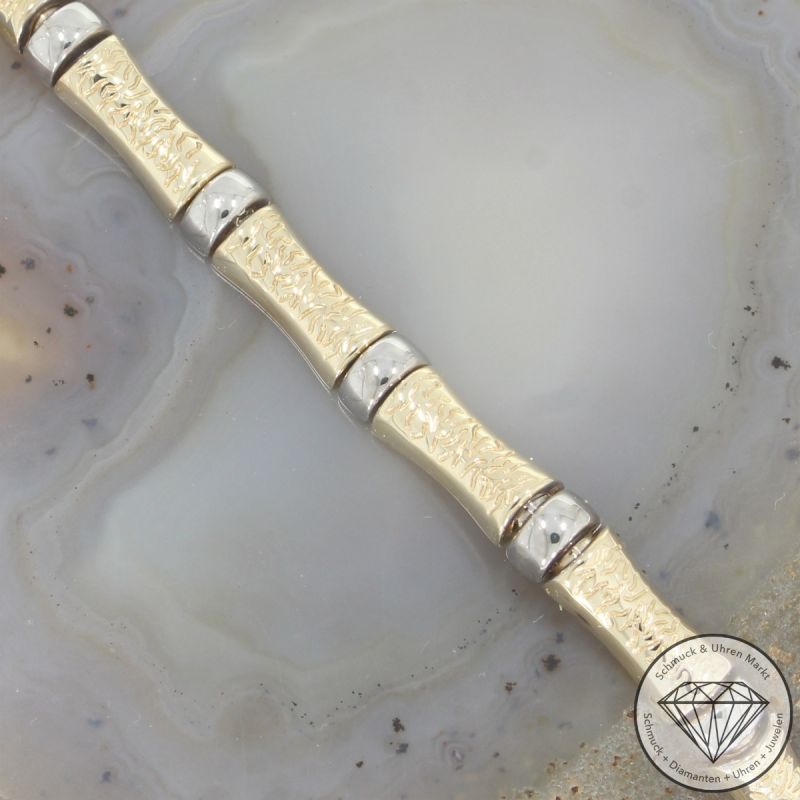 Wert 2690 € Bicolor Armband (14,7 Gramm) in 585er 14 K Gold - 105466