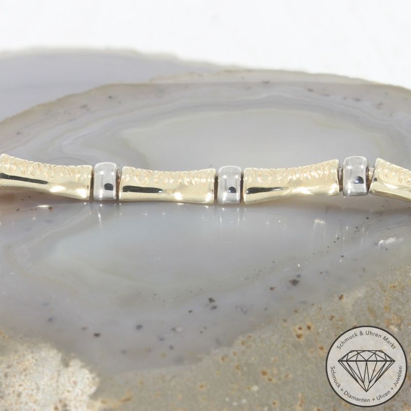 Wert 2690 € Bicolor Armband (14,7 Gramm) in 585er 14 K Gold - 105466
